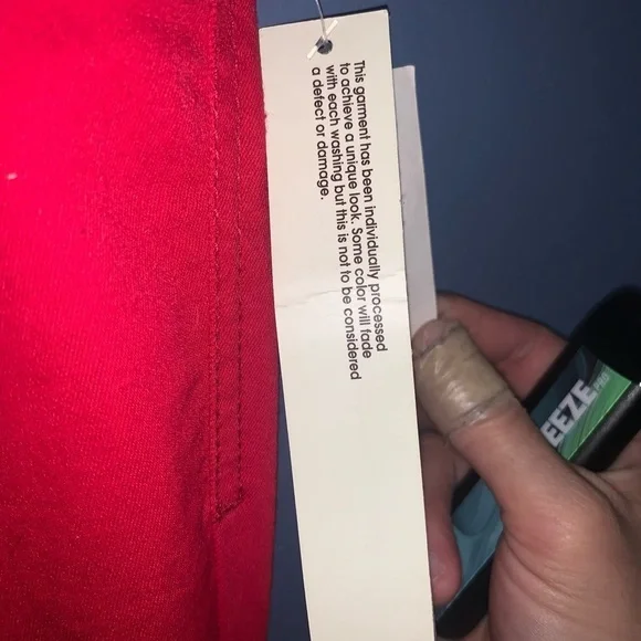 Love Fire, bright red skinny pants. Size 3 - Picture 4 of 7